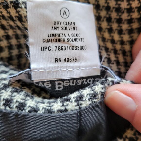 Harve Benard sport wool lined houndstooth maxi pencil zip up skirt, size 8 - Picture 7 of 7